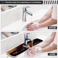 thumbnail image 5 of Happy Halloween Black Cat Sink Splash Guard for Faucet 2 Packs Faucet Absorbent Mats, Autumn Fall Funny Faucet Handle Drip Catcher Quickly Drying Mat for Kitchen Counter Bathroom, 23.6"x5.5", 5 of 7