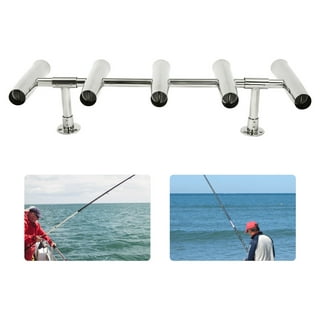 DOUBLE FISHING ROD HOLDER FOR FLOAT TUBE WITH ANGLE SPINNING ,CASTING OR FLY
