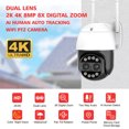thumbnail image 3 of Cámara PTZ para exteriores resistente al agua IP66 con visión nocturna 4K Audio bidireccional 4/8MP WiFi, 3 of 9