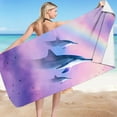 thumbnail image 2 of Moocorvic Microfiber Beach Towels Oversized Turkish Beach Towel Beach Blanket Pool Towels Beach Toys Beach Accessories,Quick Drying,Lightweight & Durable,for Swim,Yoga,Gym, 2 of 3