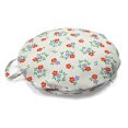 thumbnail image 1 of Floral Round Floor Cushion with Handle, Repetitive Colorful Mini Graphic Flower Blooming Folkloric Style Pattern, Pillow for Living Room & Dorms, 18" Round, Ivory and Multicolor, by Ambesonne, 1 of 4