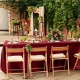thumbnail image 2 of Nappe Satinée Nappe 145X260cm pour Décoration de Banquet Mariage Table à Manger Rouge Vin, 2 of 8