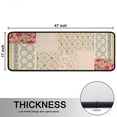 thumbnail image 5 of Kitchen Rugs Sets Of 2,Pioneer Flower Floral Print Pattern Anti Fatigue Kitchen Mat Rugs Non Slip Washable,Decorative Kitchen Floor Mats for Kitchen,Sink,Laundry,17"x47"+17"x47", 5 of 5