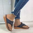 thumbnail image 6 of WIZUTIZ Shower Slippers for Women Walking Comfortable Summer Shoes for Women Rhinestone Sparkly Slide Sandals Wedge Sandals Platform Heels Slippers BOHO Knitted Outdoor Slide Sandals Birthday Gifts, 6 of 6