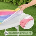 thumbnail image 5 of Colorful Watercolor Stripe Pattern Round Fitted Tablecloth with Elastic Edge,Dining Table Cover Waterproof,Outdoor Round Tablecloth for Camping,Dining,Indoor and Outdoor, 5 of 7