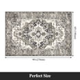 thumbnail image 6 of Ileading 6'x9' Boho Area Rug for Living Room, Non Slip Machine Washable Rugs Vintage Floor Carpet for Bedroom Dinning Room Kitchen, Brown, 6 of 8