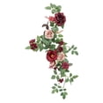 thumbnail image 1 of Guirnalda de flores artificiales, guirnalda floral, fondo rústico colgante, arco de boda, flor Rojo, 1 of 9
