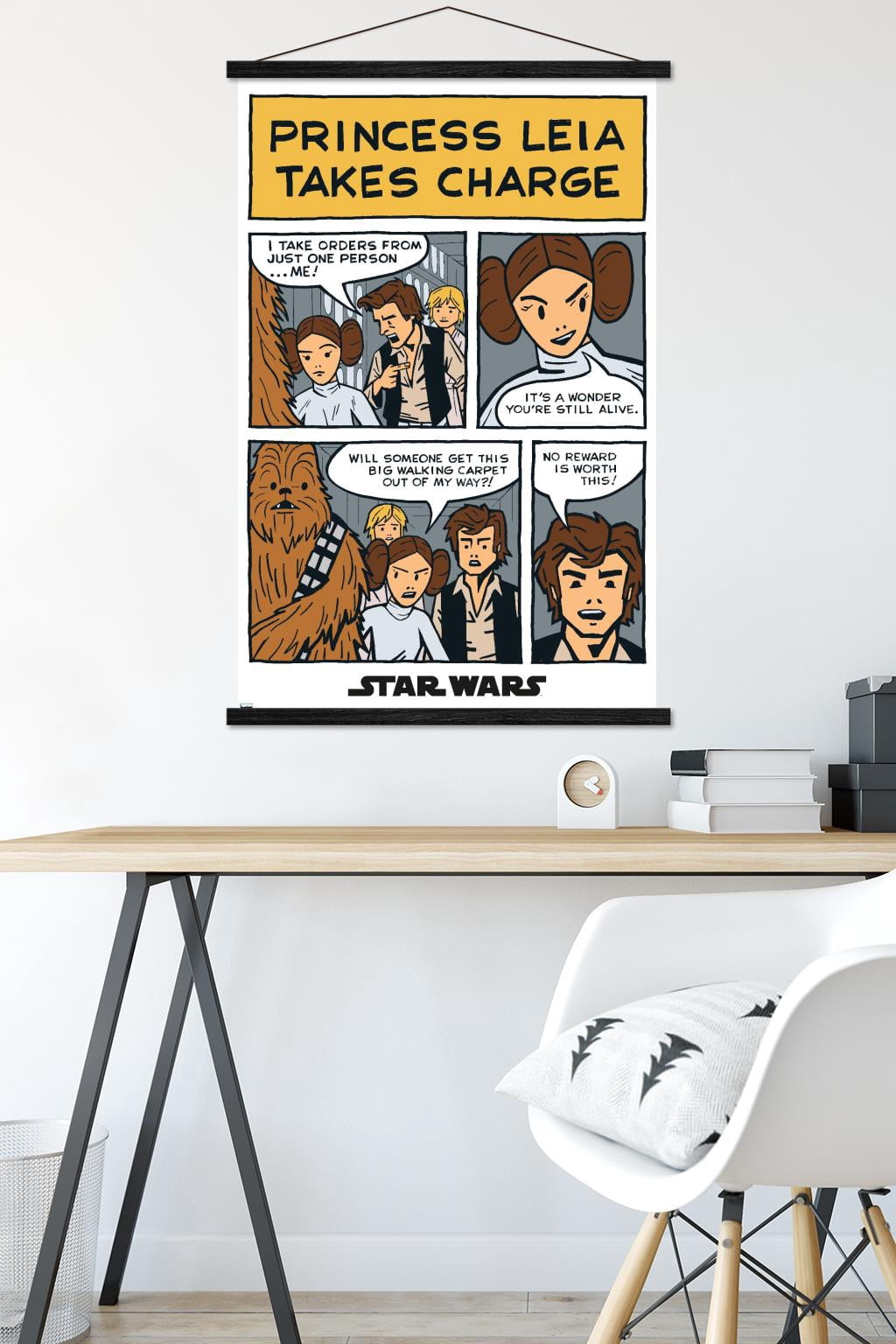 Star Wars: A New Hope - Comic Panel Wall Poster with Wooden Magnetic Frame, 22.375" x 34"