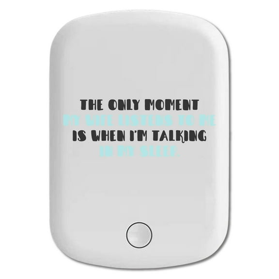 DistinctInk Magnetic Battery Pack, 5000 mAh Wireless Portable Charger with USB-C Cable, Compatible with MagSafe iPhone 14 / 13 / 12 Series - Life Only Listens When I Talk In My Sleep