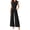 Black, variant on Jumpsuits For Women Crew Neck Dressy Cap Sleeve Belted High Waist Wide Leg Romper One Piece Casual Outfits Pockets