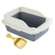 thumbnail image 3 of Caja de arena para gatos, inodoro, arenero, contenedor desmontable con pala para gatos pequeños y medianos. Gris L 50x35x18cm, 3 of 9