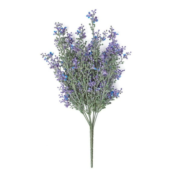 Vinyl Purple/Blue/Green Seeded Flower Bush - for Spring Decor - Factory Direct Craft
