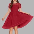 thumbnail image 2 of Vestido Largo Casual Vestido Casual de Polka de Moda para Niños con Falda de la Princesa de Manga Corta de Malla Y Falda de Gasa de Malla Vestido de la Princesa Del Bebé, 2 of 6