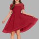 thumbnail image 2 of Vestido Largo Casual Vestido Casual de Polka de Moda para Niños con Falda de la Princesa de Manga Corta de Malla Y Falda de Gasa de Malla Vestido de la Princesa Del Bebé, 2 of 6