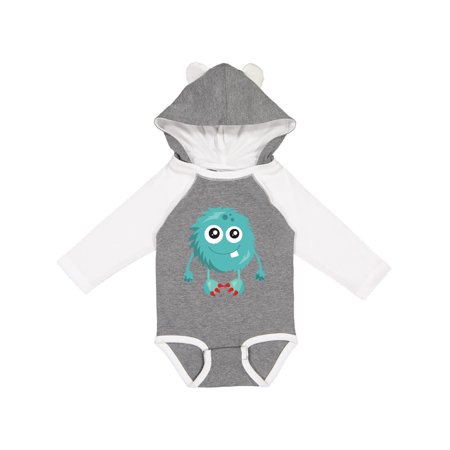 

Inktastic Furry Monster Little Monster Blue Monster Gift Baby Boy or Baby Girl Long Sleeve Bodysuit