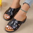 thumbnail image 6 of AXXD Black Shoes for Women Sandals Wedge Summer Beach Trendy Mothers Day, 6 of 7