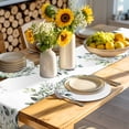 thumbnail image 4 of Eucalyptus Leaves Round 13 Inch Placemats Set of 4, Watercolor Weeping Teal Botanical HeatResistant Non Slip Place Mats for Dining Table, Wipeable Braided Kitchen Table Mats for Housewarming, 4 of 9