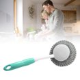 Kitchen Steel Scrubber Easily Remove Oil Stains Long Handle Steel Wire