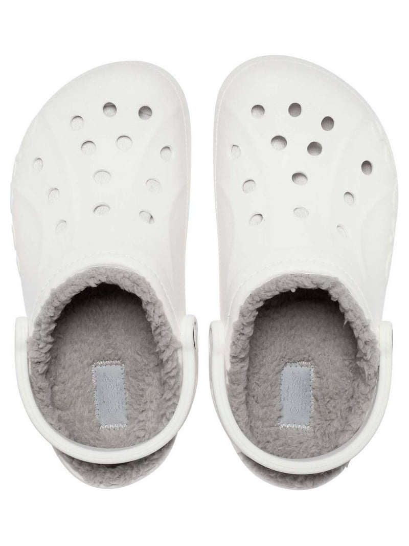 【Crocs】 正規品★ Baya Lined Clog White Light Grey Crocs Men's and Women's Unisex Baya Lined Clogs - Walmart.com