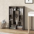 thumbnail image 4 of Costway 7-Cube Geometric Bookshelf with Anti-Toppling Device Modern Open Bookcase Grey, 4 of 10