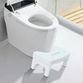 thumbnail image 3 of Toilet Stool Squatting Footrest | Ergonomic Adjustable Bathroom Potty Stool for Constipation Relief Hemorrhoid Aid | Non-Slip Heavy Duty Plastic | 6.7 Inch High | Universal Fit for Adults & Kids | 1, 3 of 5