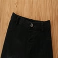 thumbnail image 3 of uublik Flare Pants for Girls High Waisted Casual Loose Denim Pants Black, Size 1T-6, 3 of 5