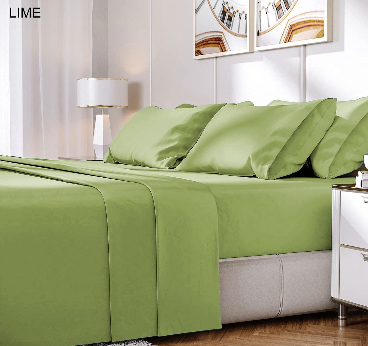 Premium Luxury 6Piece Rayon from Bamboo Sheet Set with Deep Pockets