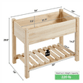 thumbnail image 2 of Renwick 34" x 18.1" x 30" Wooden Raised Garden Bed, 2 of 8