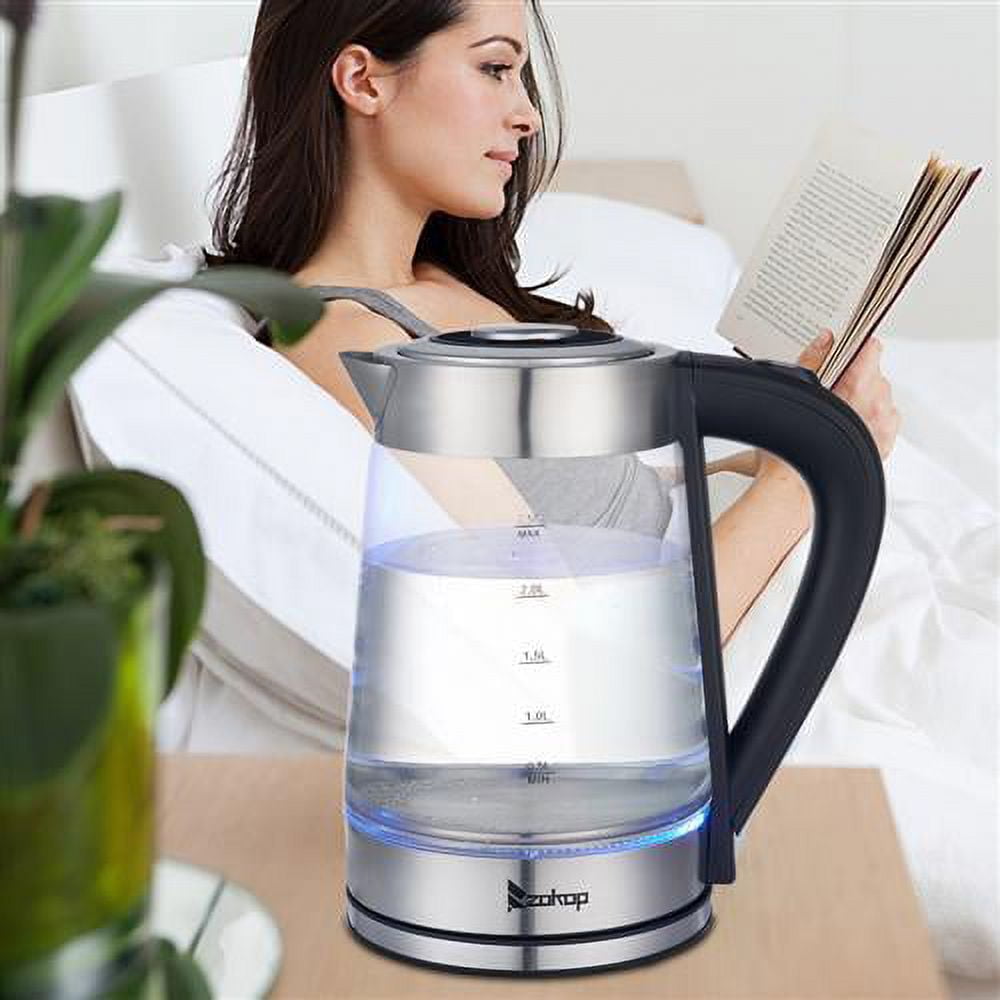 Ktaxon 2.5L Electric Glass Hot Water Kettles Coffee Tea,Silver