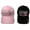 Black & Pink, variant on Embroidered - Thin Pink Line - Breast Cancer Awareness Pink Ribbon Adjustable Baseball Hat/Cap (Pink - 1 Hat)