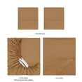 thumbnail image 6 of Mainstays Super Soft Brushed Microfiber Bed Sheet Set, Caramel Brown Embossed Stripe, King, 4 Piece, 6 of 13