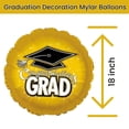 thumbnail image 6 of PMU Graduation Cap 18in Mylar Balloon Gold Pkg/1, 6 of 9