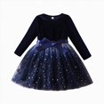 thumbnail image 1 of Zanarzt Robe Tutu pour Tout-Petit Fille Robe de Noël pour Bébé Fille Robe à Manches Longues pour Fille Robe de Fête d'Hiver pour Fille Bleu, 7 Ans, 1 of 1
