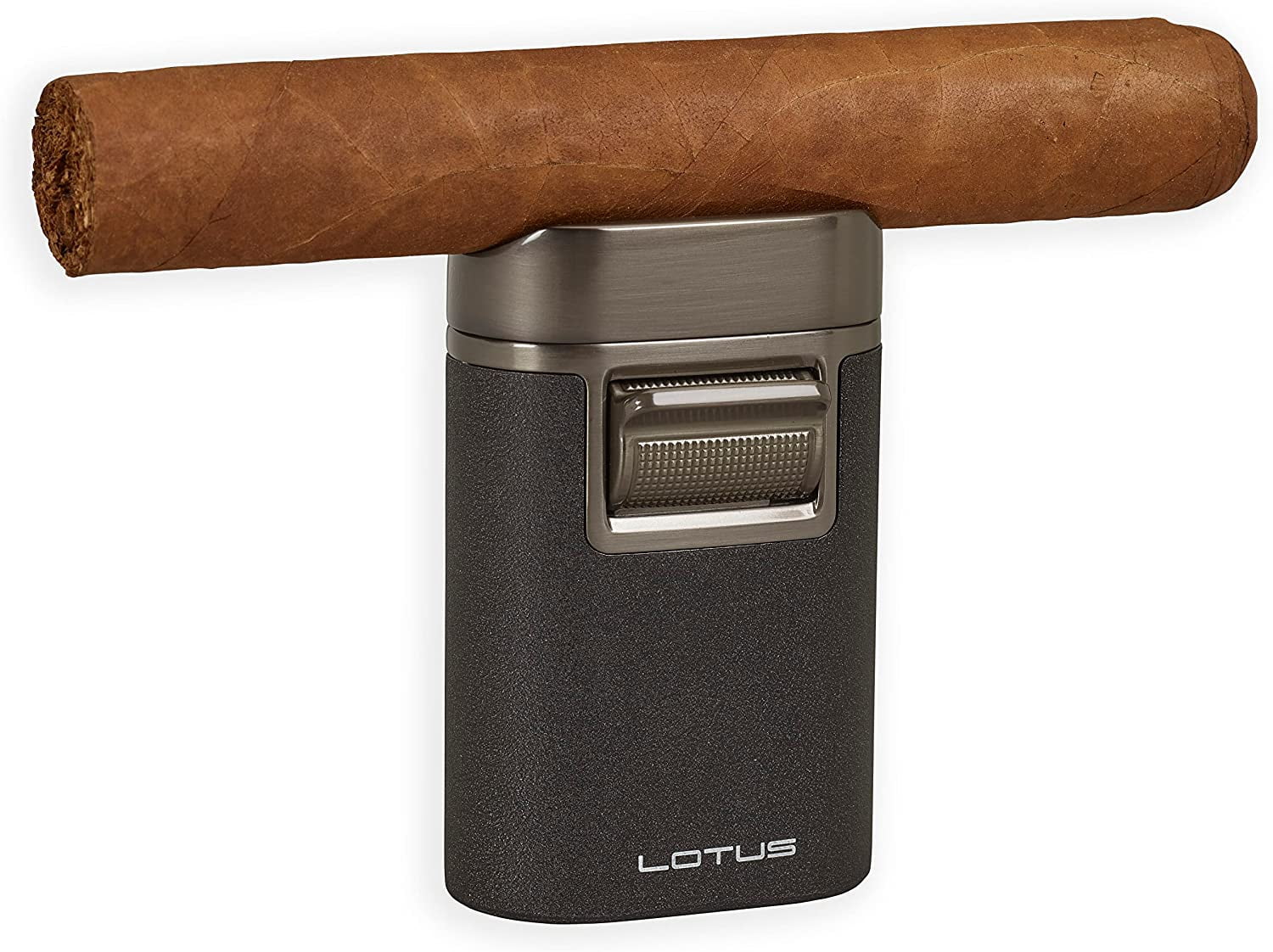 Lotus Brawn Table Cigar Lighter with Quad Wind-Resistant Torch Flames, All  Metal Housing, Cigar Rest Cap, Extra Large Fuel Tank