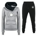 thumbnail image 2 of jovatis Ensembles de Détente pour Femmes Manches Longues Col Rond à Capuche Pull Imprimé et Pantalon Ensemble Deux Pièces, 2 of 6
