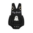 thumbnail image 4 of Ruyang Baby Corduroy Sleeveless Overall Romper Ghost Embroidery Dress Up Outfit Infant Boys Girls Adjustable Strap Bubble Overalls, 4 of 5