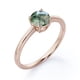 thumbnail image 4 of JeenMata Anillo de Compromiso de 1 Quilate con Forma de Catedral de una Sola Piedra, de Ágata Verde Musgo Dendrítica Transparente Natural, con Engaste de 4 Puntas en Oro Rosa de 18 K sobre Plata, 4 of 6