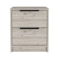 thumbnail image 5 of Nightstand for Bedroom Nightstand Cervants, Two Drawers, Metal Handle, Light Gray Finish,Wooden Nightstand, 5 of 9