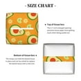 thumbnail image 6 of Leather Tissue Box Cover Square - Cute Avocado Orange Flower Waterproof Tissue Box Holder Paper Case Organizer Dispenser for Modern Home Office Room Home Bathroom Decor, 6 of 7