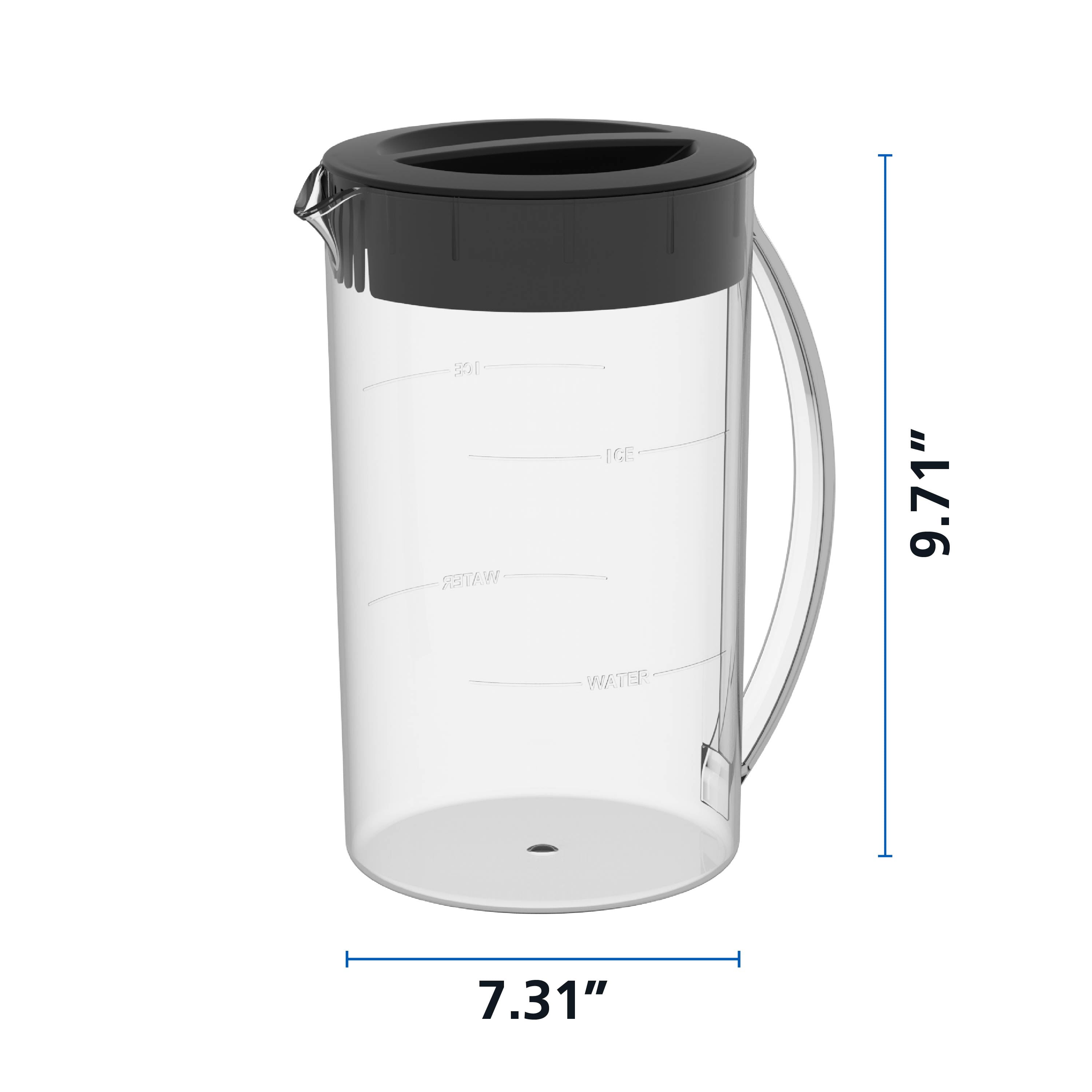 Mainstays Iced Tea and Iced Coffee Pitcher with Lid, 2-Quart