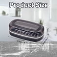 thumbnail image 2 of Uxcell Travel Soap Case Leakproof Soap Container with Lid Portable Bar Soap Holder Black Large, 2 of 7