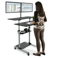 thumbnail image 3 of Mount-It! Extra Wide Mobile Standing Desk with Dual Monitor Mount,  Rolling Computer Workstation, 3 of 6