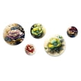 thumbnail image 2 of DESIGN ART Designart "Purple And Blue Watercolor Flowers II" Floral Metal Wall Art Set Of 5, 2 of 5
