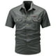 thumbnail image 4 of Playera Para Hombre, Camisetas De Cuello Alto Para Primavera Y Verano Para Hombre, Camisetas Casuales De Manga Larga De Color Sólido Con Ajuste Elástico Ajustado, 4 of 4