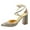 Gray, variant on FSJ Women Graceful Chunky High Heels Pointed Closed Toe Pumps Cross Strap D'Orsay Sandals Wedding Dress Bridal Shoes Size 10 Brown