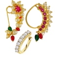 thumbnail image 1 of Maharashtrian Marathi traditional nath nose ring Without Piercing Nose Pin, 1 of 1