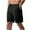 Black, variant on Yievot Mens Summer Beach Shorts 7 Inch Lightweight Casual Elastic Waist Drawstring Linen Shorts for Men