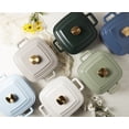 thumbnail image 6 of Smith & Clark Ironworks 4 Quart Enameled Cast Iron Square Dutch Oven Pot with Lid, Cool Blue, 6 of 15