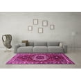 thumbnail image 3 of Ahgly Company Indoor Square Medallion Pink Traditional Area Rugs, 3' Square, 3 of 4