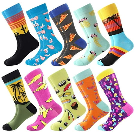 Bonangel Fun Socks ,Funny Socks for Men Novelty Crazy Crew Dress Socks ...